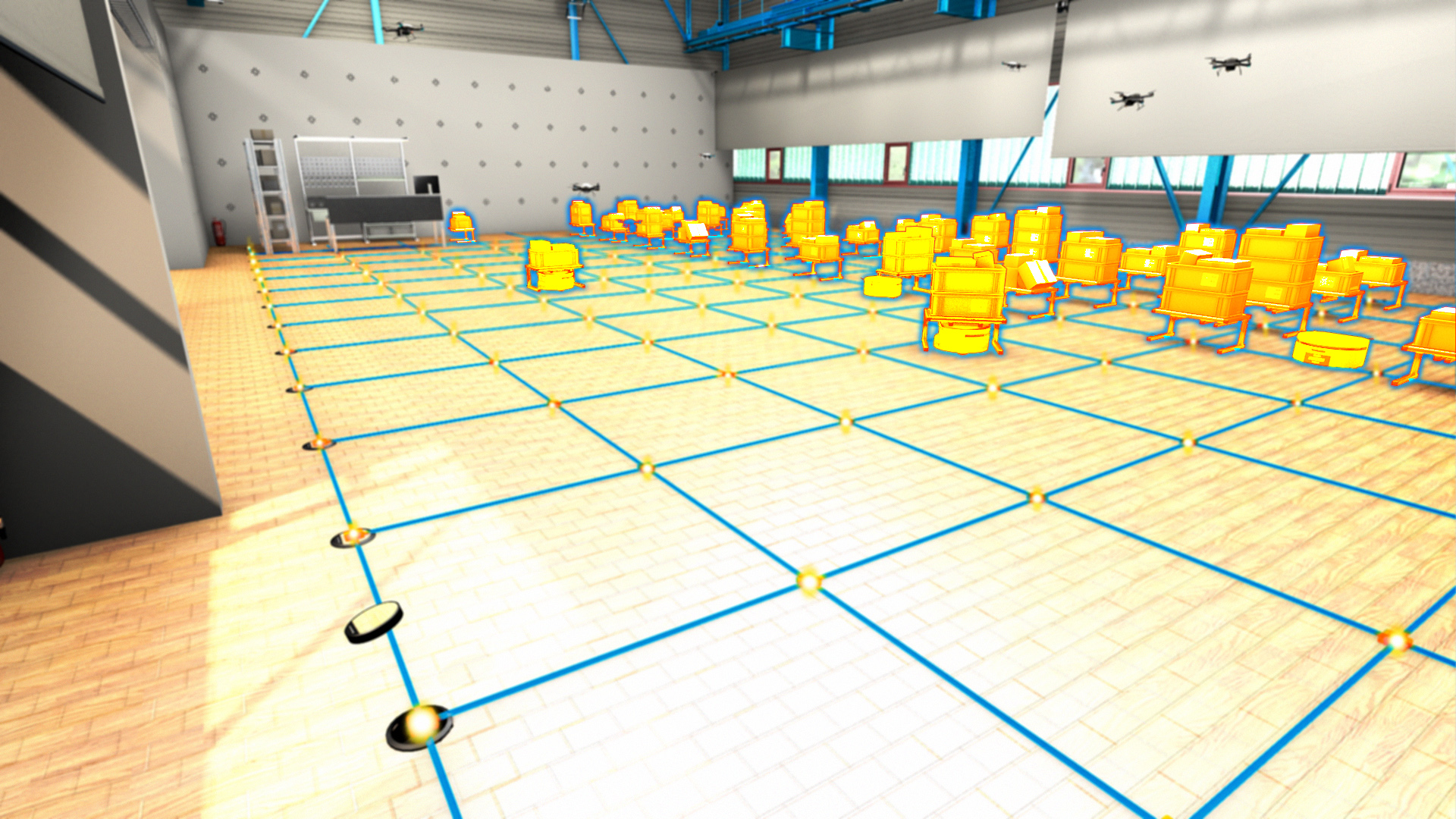 Sensorfloor hall at TU Dortmund